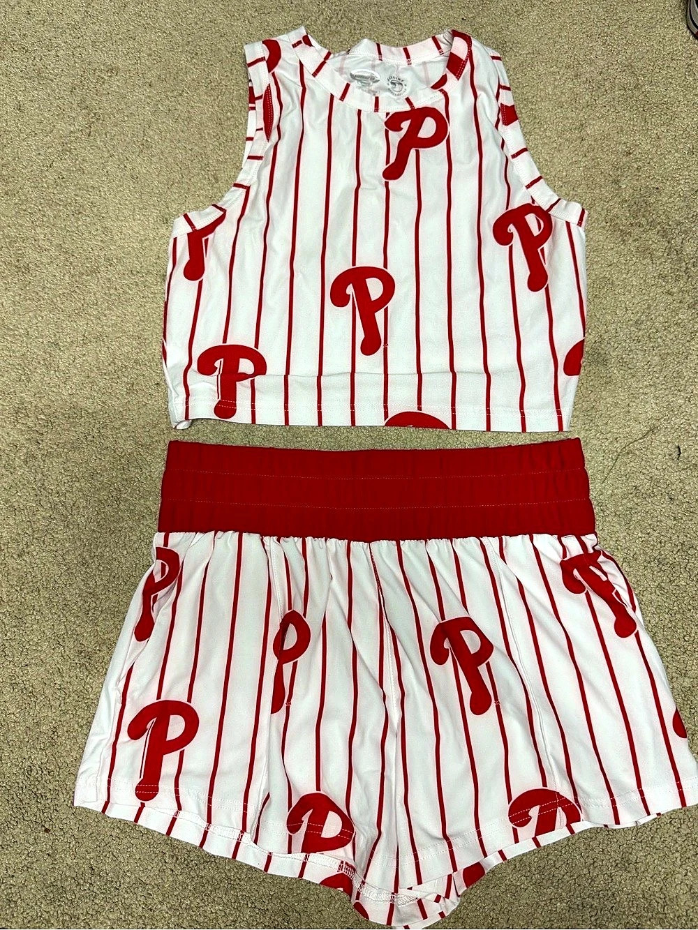 GameDay Couture Philadelphia Phillies Sleepwear Set Striped womens Medium